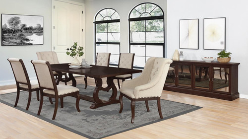 Brockway Rectangular Trestle Dining Set / CS-110311-S7