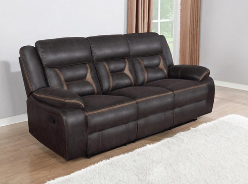 Greer Upholstered Tufted Back Motion Sofa / CS-651354