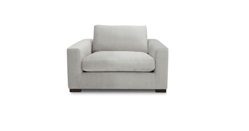 Divani Casa Poppy - Modern White Fabric Lounge Chair / VGKK-KF1031-WHT-C