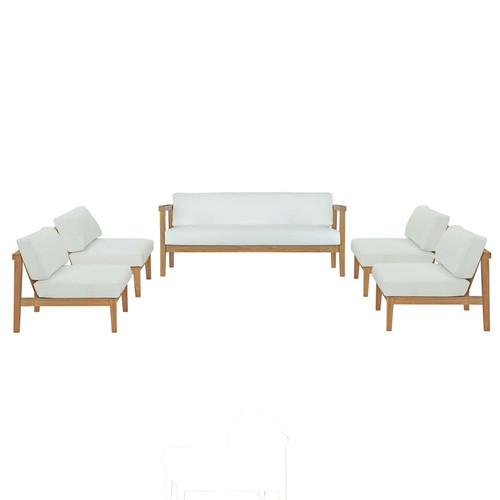 Bayport 5 Piece Outdoor Patio Teak Set / EEI-5484