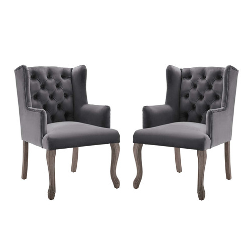 Realm Armchair Performance Velvet Set of 2 / EEI-4292