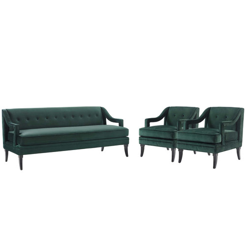 Concur Living Room Set Performance Velvet Set of 3 / EEI-4025