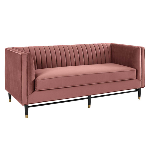 Devote Channel Tufted Performance Velvet Loveseat / EEI-4718