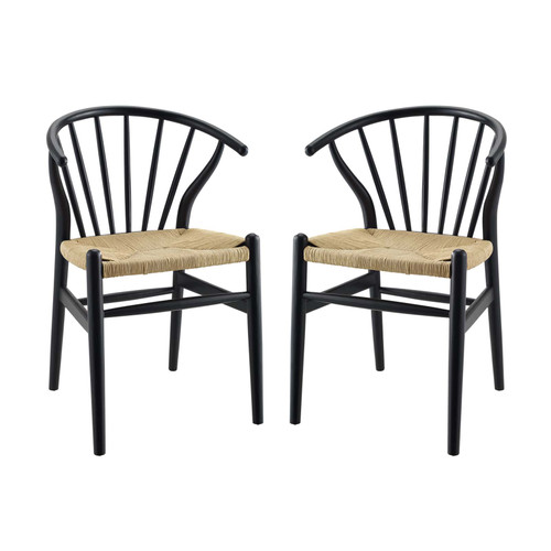 Flourish Spindle Wood Dining Side Chair Set of 2 / EEI-4168