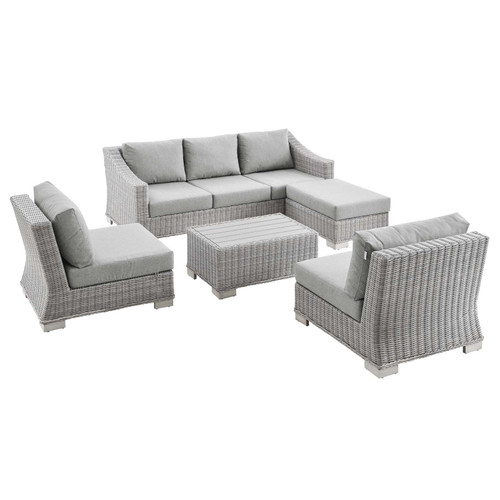 Conway 5-Piece Outdoor Patio Wicker Rattan Furniture Set / EEI-5097