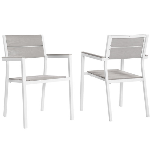 Maine Outdoor Patio Dining Armchair Set of 2 / EEI-1739
