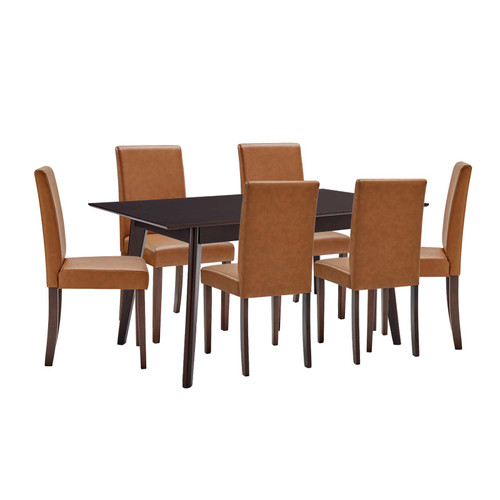 Prosper 7 Piece Faux Leather Dining Set / EEI-4188