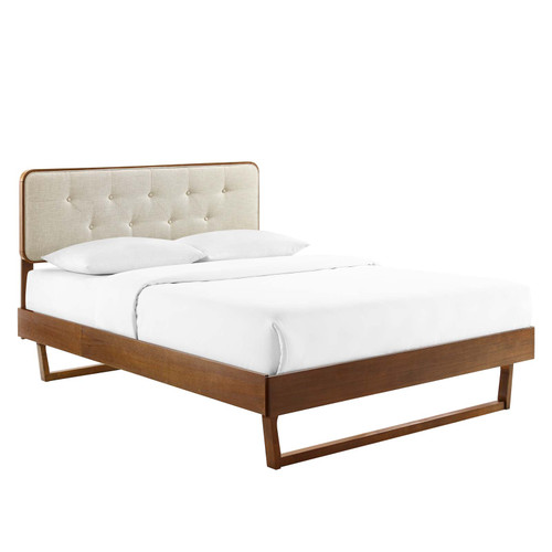 Bridgette Twin Wood Platform Bed With Angular Frame / MOD-6645