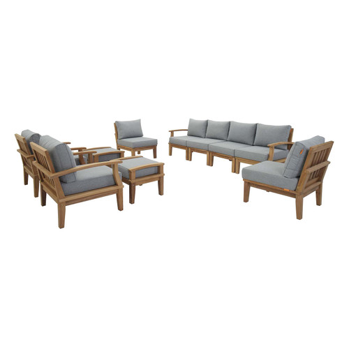 Marina 10 Piece Outdoor Patio Teak Set / EEI-1489