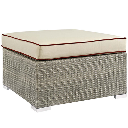 Repose Outdoor Patio Upholstered Fabric Ottoman / EEI-2962