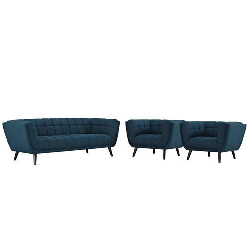 Bestow 3 Piece Upholstered Fabric Sofa and Armchair Set / EEI-2977