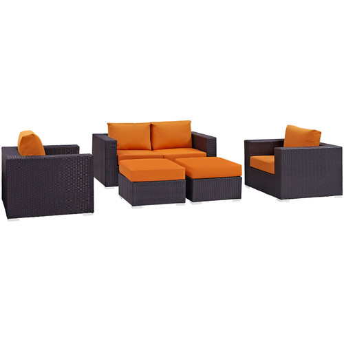 Convene 5 Piece Outdoor Patio Sofa Set / EEI-2158