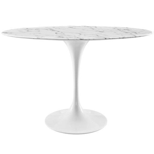 Lippa 48" Oval Artificial Marble Dining Table / EEI-2021