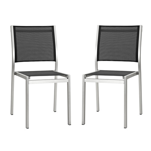 Shore Outdoor Patio Aluminum Side Chair Set of 2 / EEI-2585