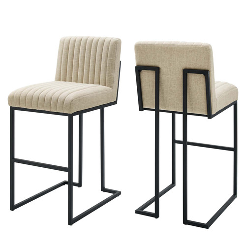 Indulge Channel Tufted Fabric Bar Stools / EEI-5742