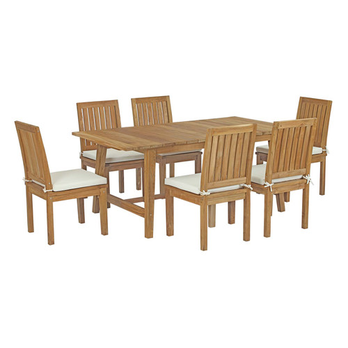 Marina 7 Piece Outdoor Patio Teak Dining Set / EEI-3296