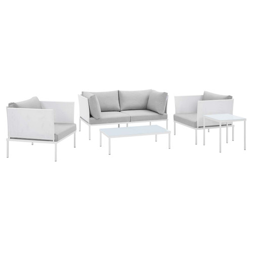 Harmony 5-Piece Sunbrella® Outdoor Patio Aluminum Furniture Set / EEI-4924