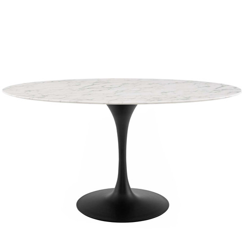Lippa 60" Oval Artificial Marble Dining Table / EEI-3531