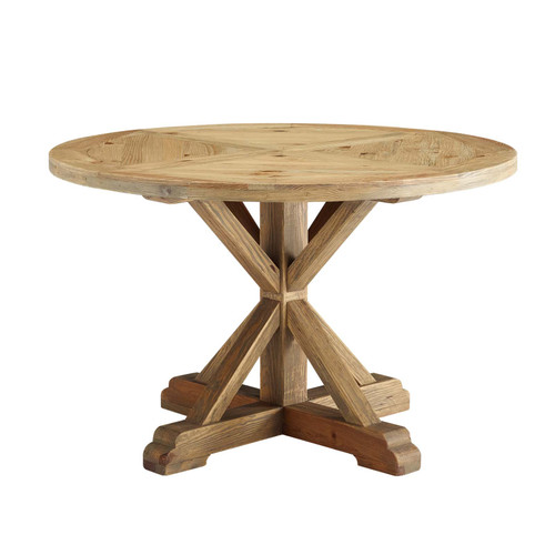 Stitch 47" Round Pine Wood Dining Table / EEI-3492