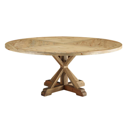 Stitch 71" Round Pine Wood Dining Table / EEI-3496