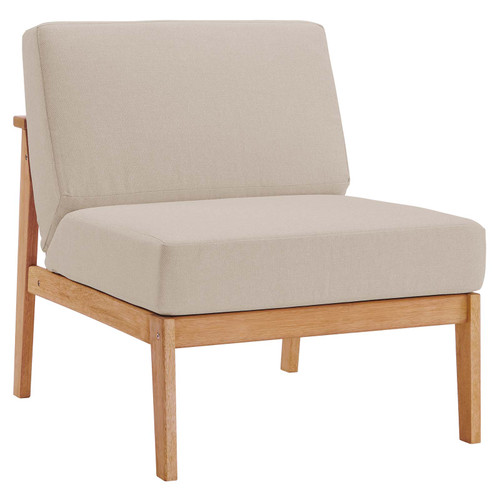 Sedona Outdoor Patio Eucalyptus Wood Sectional Sofa Armless Chair / EEI-3681