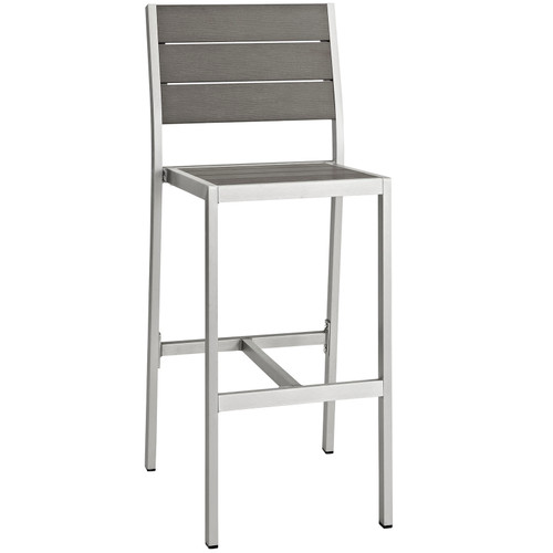 Shore Outdoor Patio Aluminum Armless Bar Stool / EEI-2255