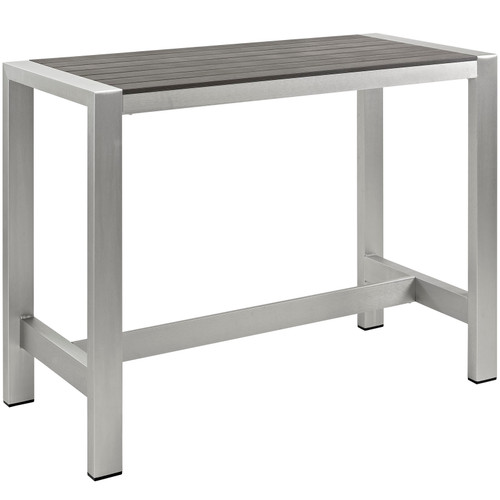 Shore Outdoor Patio Aluminum Rectangle Bar Table / EEI-2253