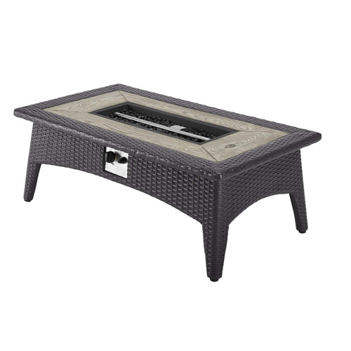 Splendor 43.5" Rectangle Outdoor Patio Fire Pit Table / EEI-2991