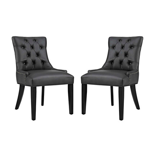 Regent Vinyl Dining Side Chair Set of 2 / EEI-2742