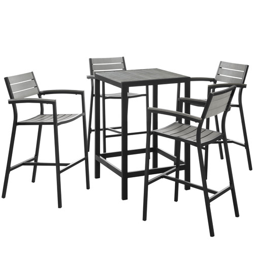 Maine 5 Piece Outdoor Patio Bar Set / EEI-1755