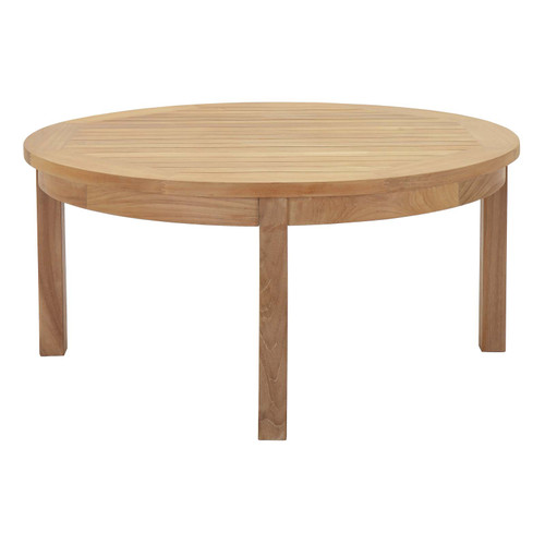 Marina Outdoor Patio Teak Round Coffee Table / EEI-1153