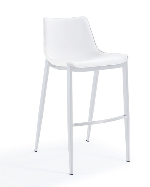 Modrest Jane - Modern White Counter Stool Set of 2 / VGHR-5361C-C-W-BS