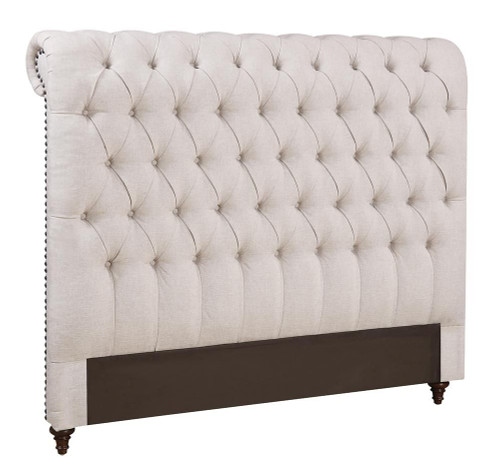 Devon Tufted Upholstered Queen Headboard Beige / CS-300525QB1