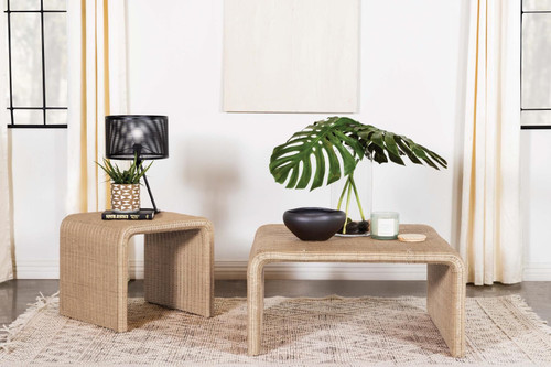 Juanita Square Rattan End Table Natural / CS-709817