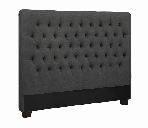 Chloe Tufted Upholstered Full Headboard Charcoal / CS-300529FB1