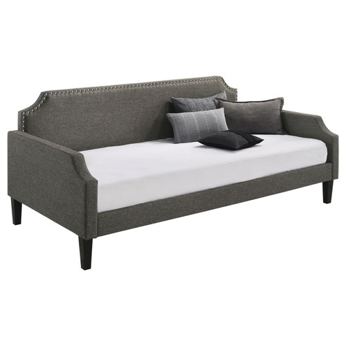 Olivia Upholstered Twin Daybed with Nailhead Trim / CS-300636