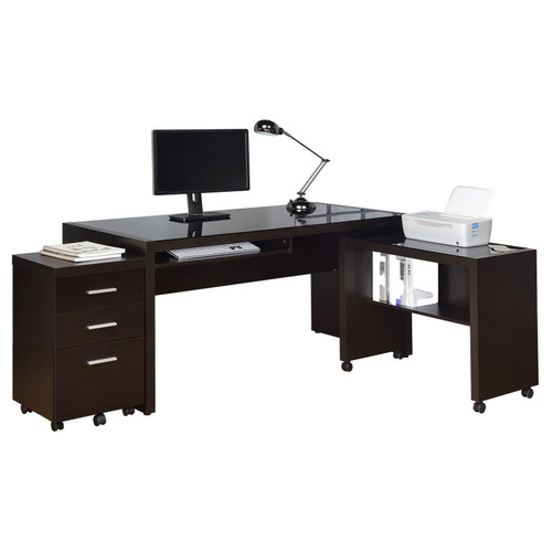 Skeena 3-piece Home Office Set Cappuccino / CS-800901-S3