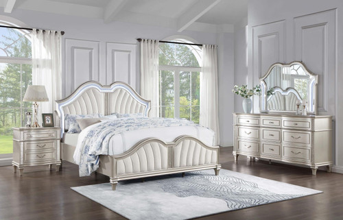 Evangeline 4-piece California King Bedroom Set Silver Oak / CS-223391KW-S4