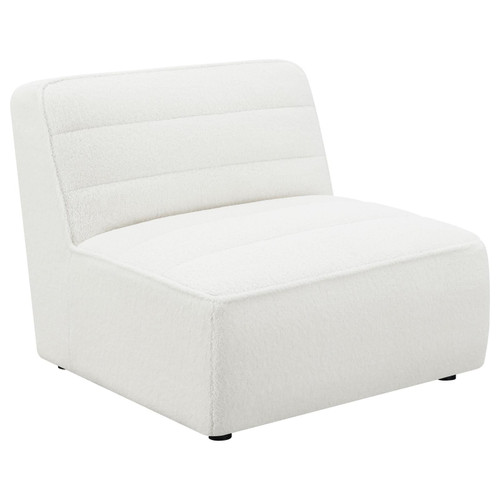 Sunny Upholstered  Armless Chair Natural / CS-551621