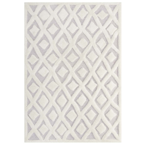 Whimsical Morsel Abstract Diamond Lattice 5x8 Shag Area Rug / R-1152-58