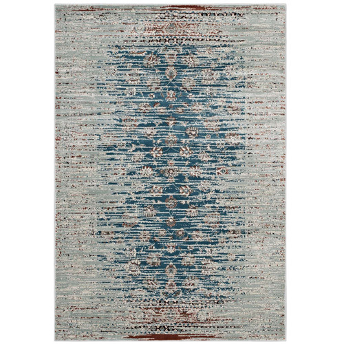 Hesper  Distressed Contemporary Floral Lattice 5x8 Area Rug / R-1110-58