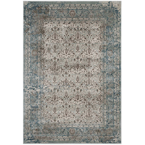 Dilys Distressed Vintage Floral Lattice 5x8 Area Rug / R-1103-58