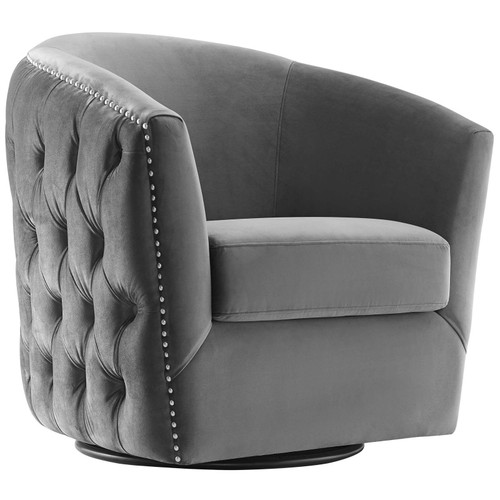 Rogue Swivel Performance Velvet Armchair / EEI-3434