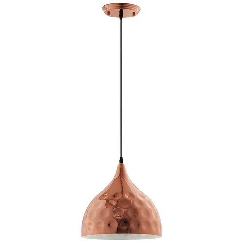 Dimple 11" Bell-Shaped Rose Gold Pendant Light / EEI-2904