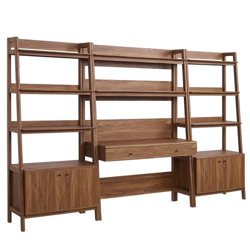 Bixby 3-Piece Wood Office Desk and Bookshelf / EEI-6115