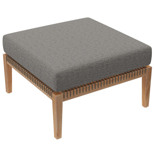 Clearwater Outdoor Patio Teak Wood Ottoman / EEI-5854