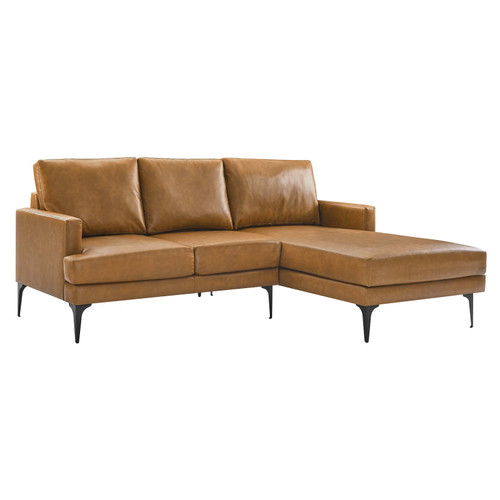 Evermore Right-Facing Vegan Leather Sectional Sofa / EEI-6050