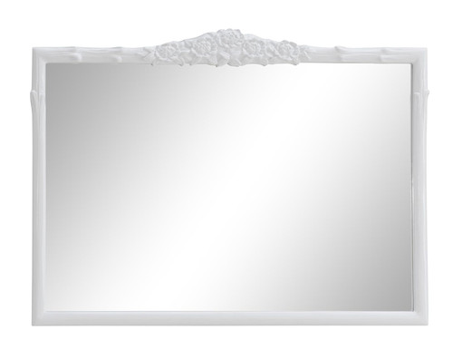 Sylvie French Provincial Rectangular Mantle Mirror White / CS-969531GWT