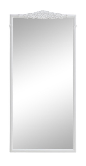 Sylvie French Provincial Rectangular Floor Mirror White / CS-969532GWT