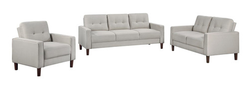 Bowen Upholstered Track Arms Tufted Sofa Beige / CS-506785